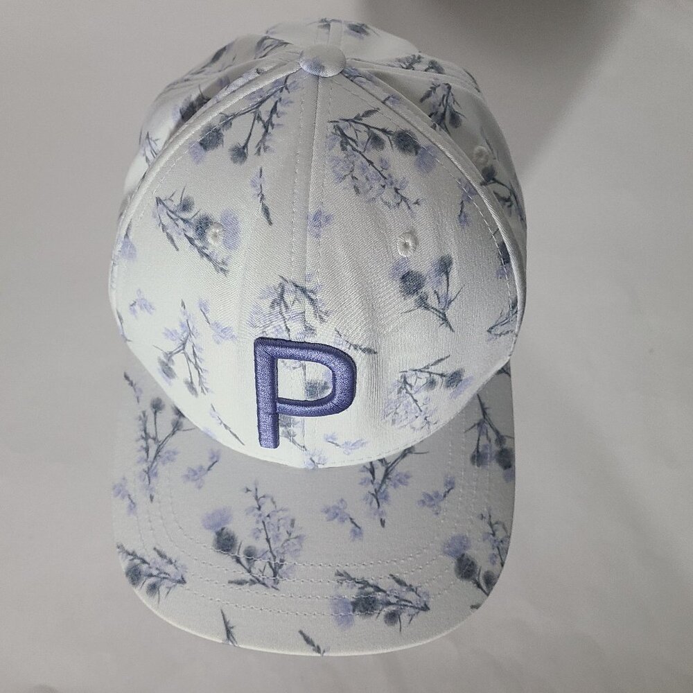 Puma Golf P 110 White/Floral AOP Snapback Hat/Cap